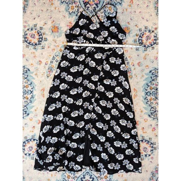 Lucca Couture Black and White Floral Wrap Dress with‎ Cross Back - M - Picture 6 of 9
